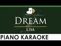 LISA Dream LOWER Key Piano Karaoke Instrumental 