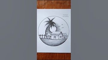 Beautiful nature drawing #viral #shorts #drawing #nature