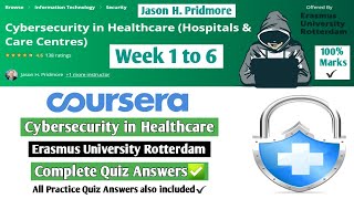 Cybersecurity in Healthcare (Hospitals & Care Centres) | Coursera | Week 1 to 6 | All Quiz Answers