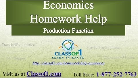 Production Function : Economics Homework Help by Classof1.com