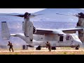 MV-22 Osprey Landing &amp; Marines Deployment with follow up by LAV-25 arrival | Miramar Airshow MAGTF