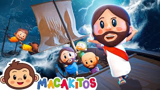 Jesus and the Storm | Miracles of Jesus | Bible Song for Kids | The Macakitos