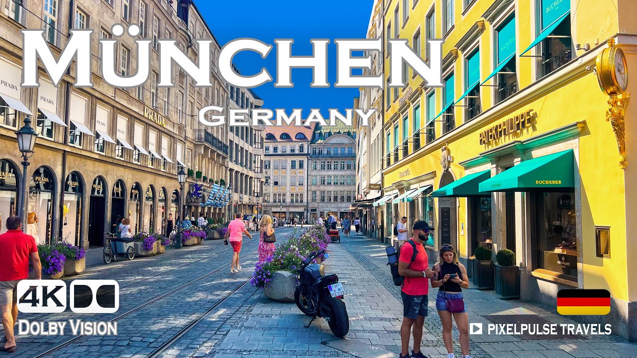 Munich Walking Tour 🇩🇪 The Heartbeat of Bavarian Splendor ☀️ |  4K