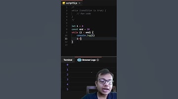 "while" Loop in JavaScript 🔥 #javascriptshorts #javascript
