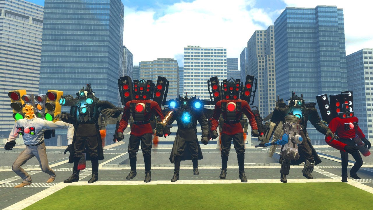 INFECTED TITAN SPEAKERMAN UPGRADED ,DETAINER ARM TITAN CAMERAMAN VS ATRO HYDRA  In Garry's Mod!