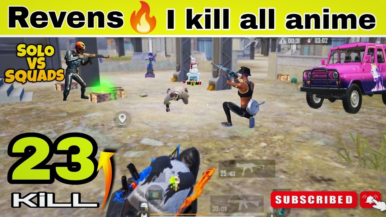 OMG😱 23 kills solo vs squad gamplay 🔥Full squad push me🤔