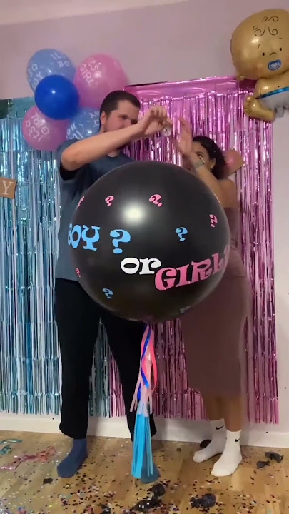 Gender reveal ❤️💙 #boyorgirl #genderparty #genderreveal #shorts