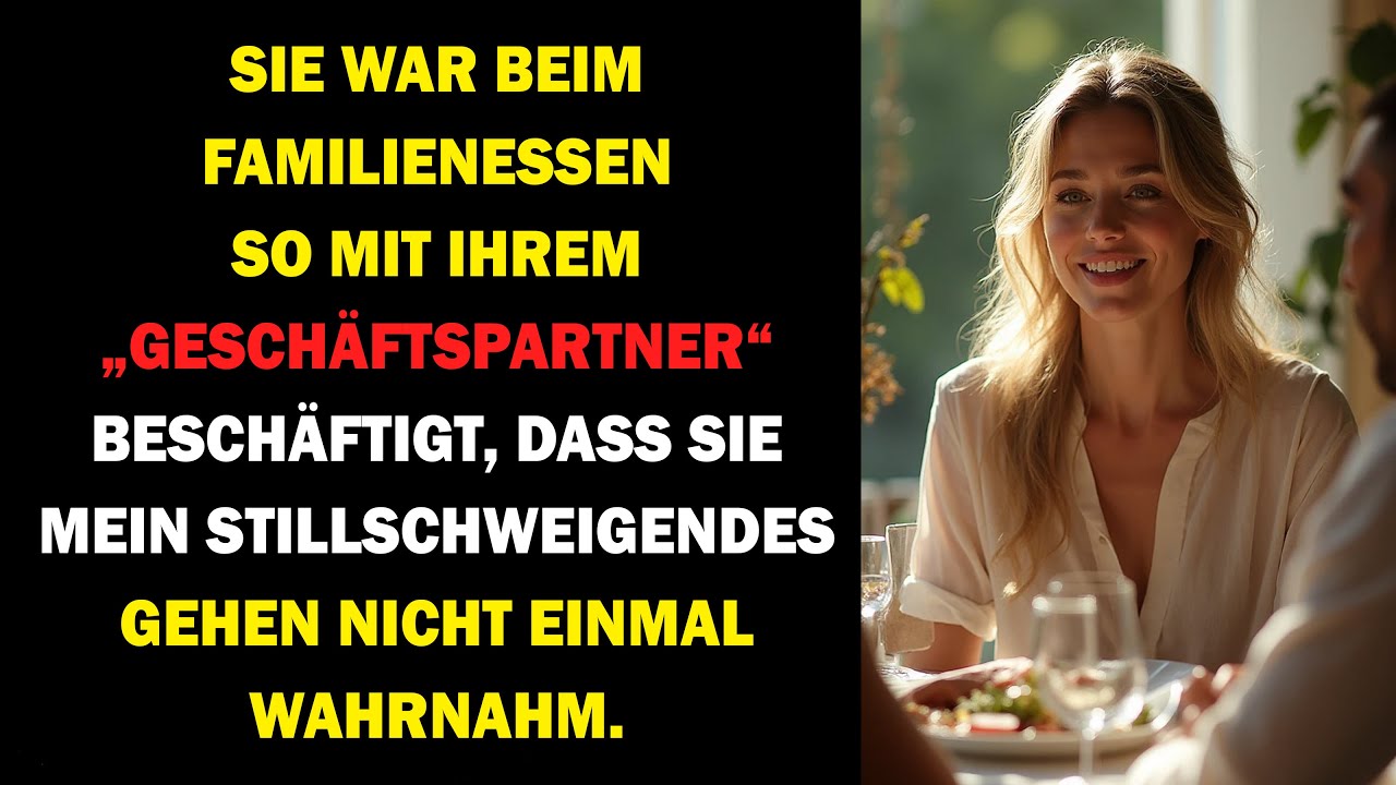 Sie ignorierte mich beim Familienessen – also ging ich einfach. Und keiner merkte es.