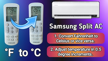 [Eng] Convert F to C, Adjust temperature in 0.5C step | Samsung Split & Windfree AC remote guide