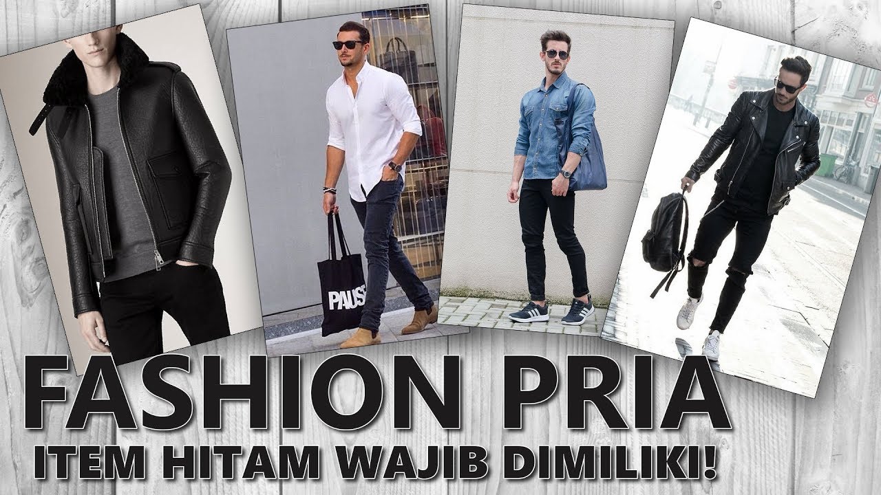  FASHION  PRIA  OUTFIT  HITAM YouTube