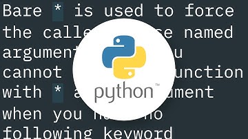 Bare asterisk in function arguments?