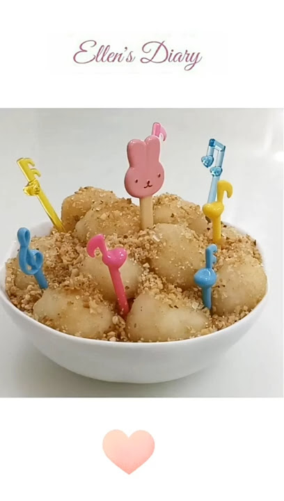 Milk Cheese Mochi with Sesame Peanut 奶香乳酪麻芝( 麻糍 /麻糬 ) Easy Homemade Muah Chee