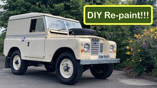 I Painted my Land Rover at Home!!! My Land Rover Series III Restored to its Original Colour!