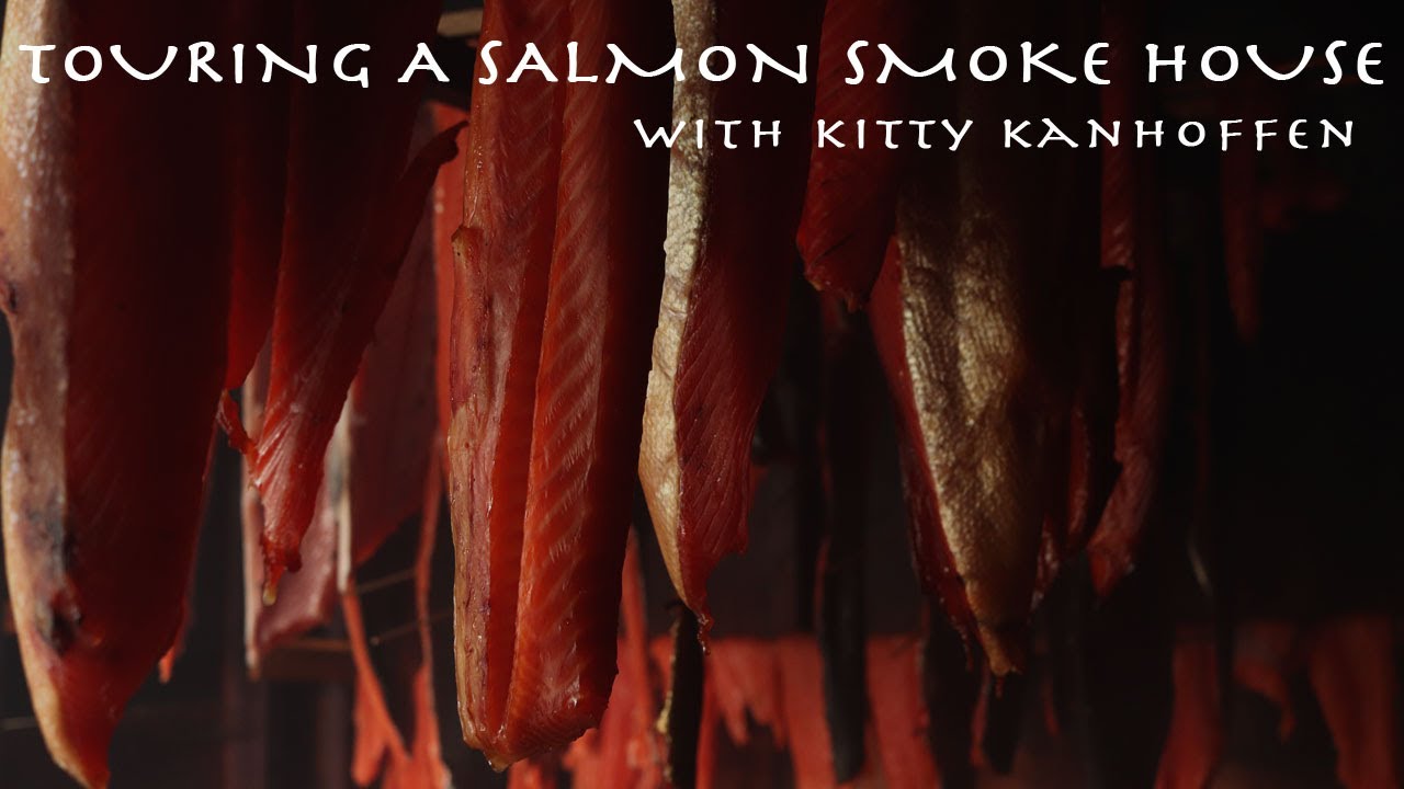 Touring a SALMON SMOKE HOUSE Traditional Salmon Smoking Method! YouTube