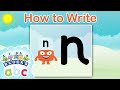 @Alphablocks - Learn How to Write the Letter N | Bouncy Line | How to Write App