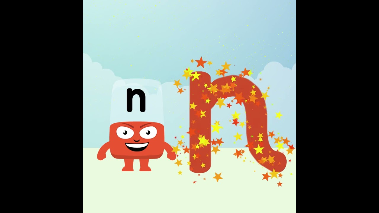  Officialalphablocks Learn How To Write The Letter N Bouncy Line App