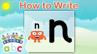 @officialalphablocks - Learn How to Write the Letter N | Bouncy Line | How to Write App screenshot 4