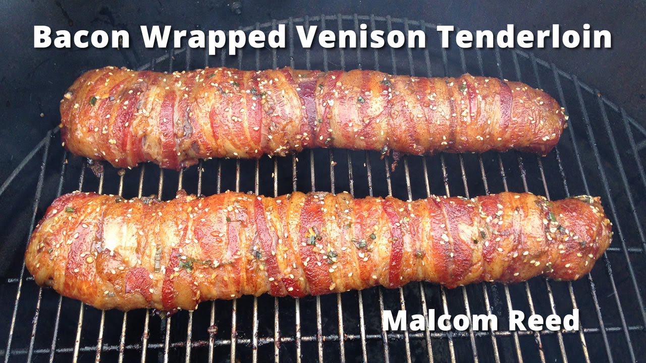 Bacon Wrapped Deer Backstrap Smoked Venison Tenderloin Malcom Reed Howtobbqright Bbq Teacher