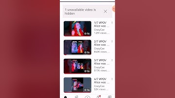 1 Video Unavailable and hidden?