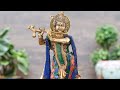 Brass krishna idol for homeoffice decor  statuestudio