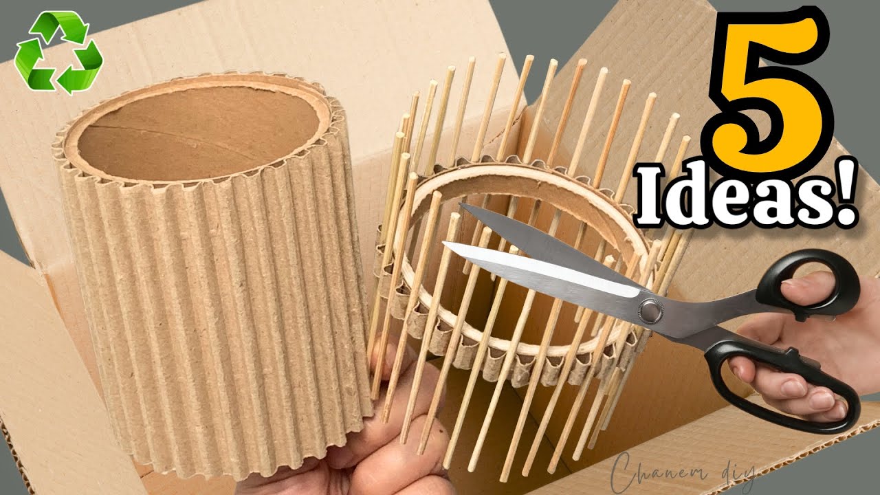 Преображение картонных рулонов 😱♻️ 5 супергениальных идей переработки, которые вас удивят! DIY #2024