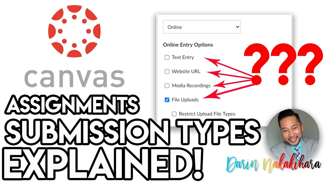 canvas assignment submission types