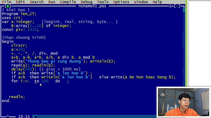 Hướng dẫn viết chương trình pascal lớp 8