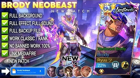Script Skin Brody Neobeast - Neobeast Brody No Password | Full Effect Voice | Patch Terbaru
