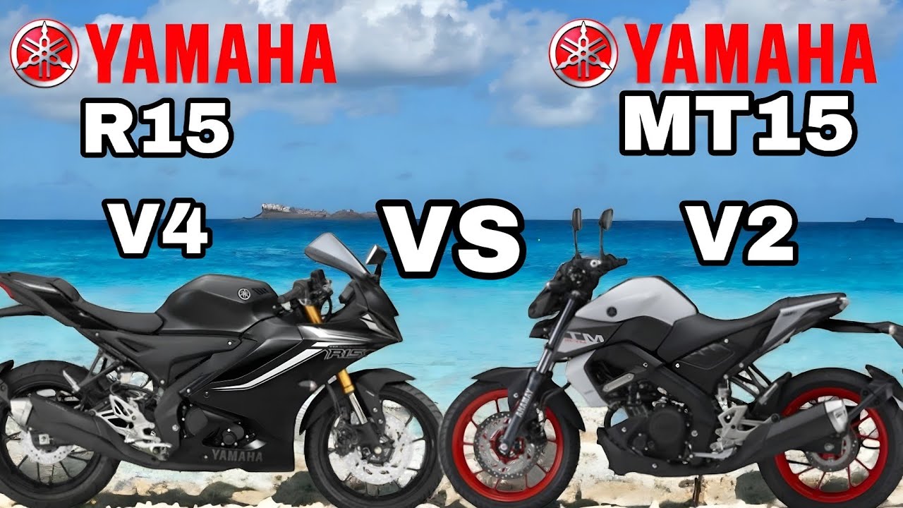 YAMAHA R15 V4 vs Yamaha MT 15 V2 BIKE Comparison video #automobile # ...