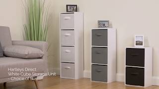 Hartleys Direct White Cube Storage Unit Profile