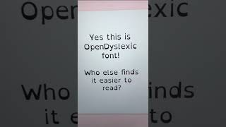 This is #OpenDyslexic font. Who else finds it easier to read? #dyslexiaadvice #dyslexicthinking Net Worth