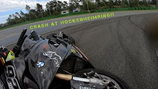 Crash at Hockenheimring after braking from 300kph to 60kph and a lot of Overtaking Action