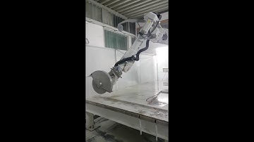 CNC Robot ABB 6 axis -Amazing Working Stone Cutting disk