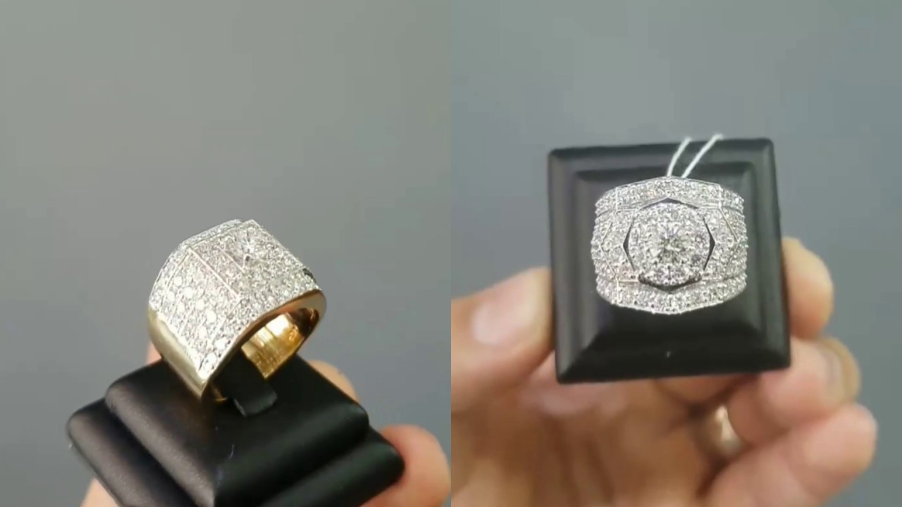 Diamond rings for men, Men's diamond rings designs - YouTube