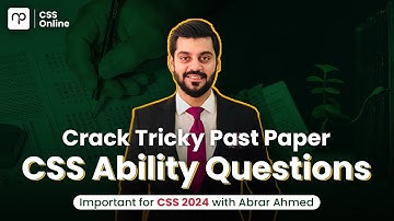 🟡 Crack Ability Portion without calculator| CSS | PMS | MPT Exam |  General Science and Ability