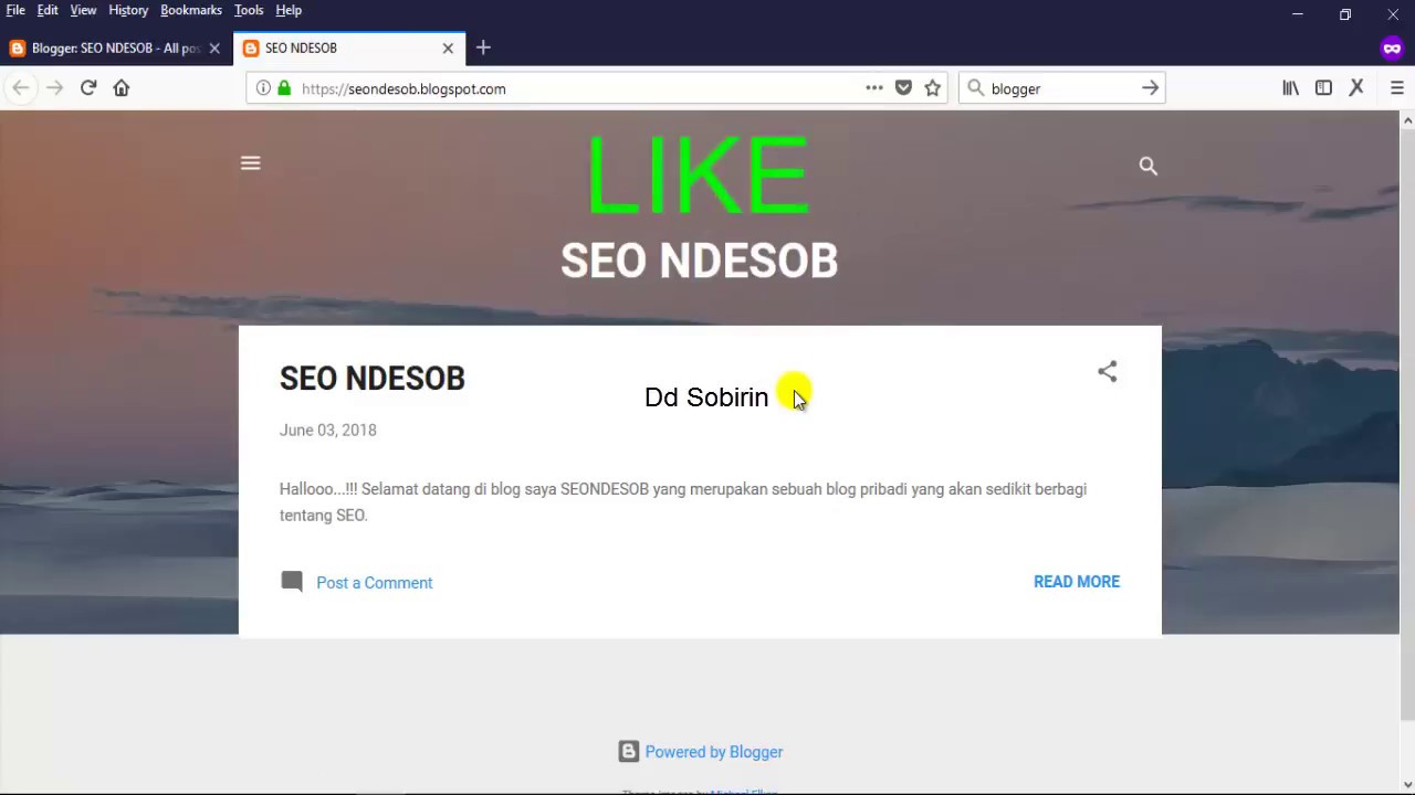 Cara Membuat Blog Baru di Akun Gmail Yang Sama 