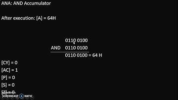 ANA Instruction of 8085 Microprocessor