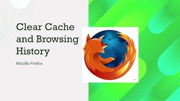 How to clear cache and history form Firefox