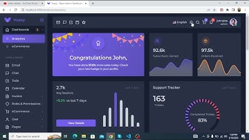 Admin Dashboard in React Js || Redux