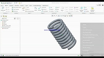 helical spring designing in Creo 2.0