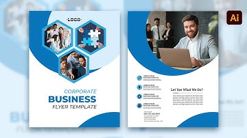Double Sided Business Flyer Design in Adobe Illustrator