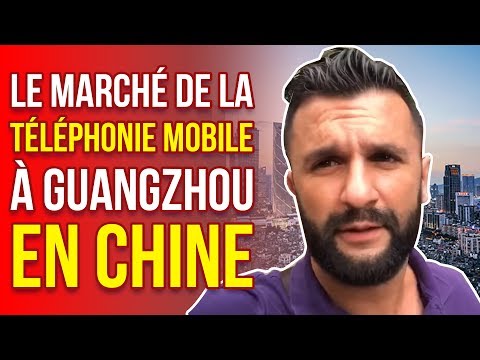 Le marché de la téléphonie mobile à Guangzhou en Chine