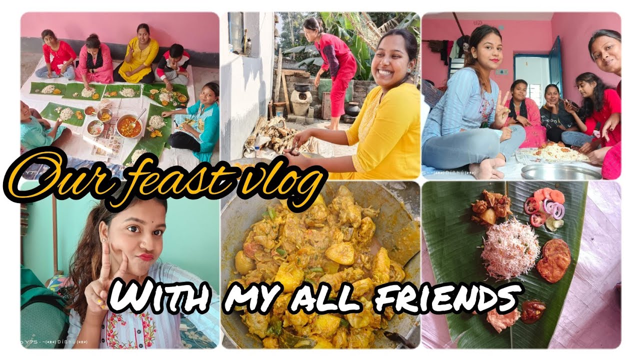 my first vlog || feast vlog with my friends || 😋 - YouTube