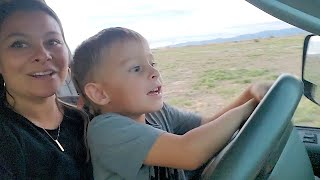 MOM LETS 4 YEAR OLD DRIVE! 