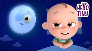 Goodnight Moon, Goodnight Stars 🌟💤 Sleep Lullaby Song | Kids Songs and Nursery Rhymes | Hello Tiny
