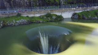 Lake Berryessa, Monticello Dam Glory Hole Spillway #DroneFootage