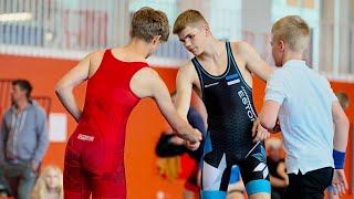 U17 M. Abilon (EST) vs J. Danilov (EST). Greco-roman 65kg youth wrestling Estonia.