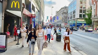 London Walking Tour | Oxford Street Summer Walk 2021 | June Reopen | 4K