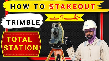 how to stakeout  point with Trimble total station / how setting out point with Trimble total station