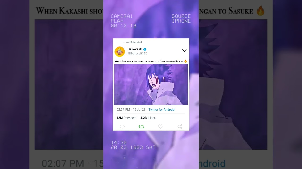 Kakashi shows Sasuke Why he is his Sensei #shorts